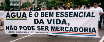 Protesto contra a privatiza��o.