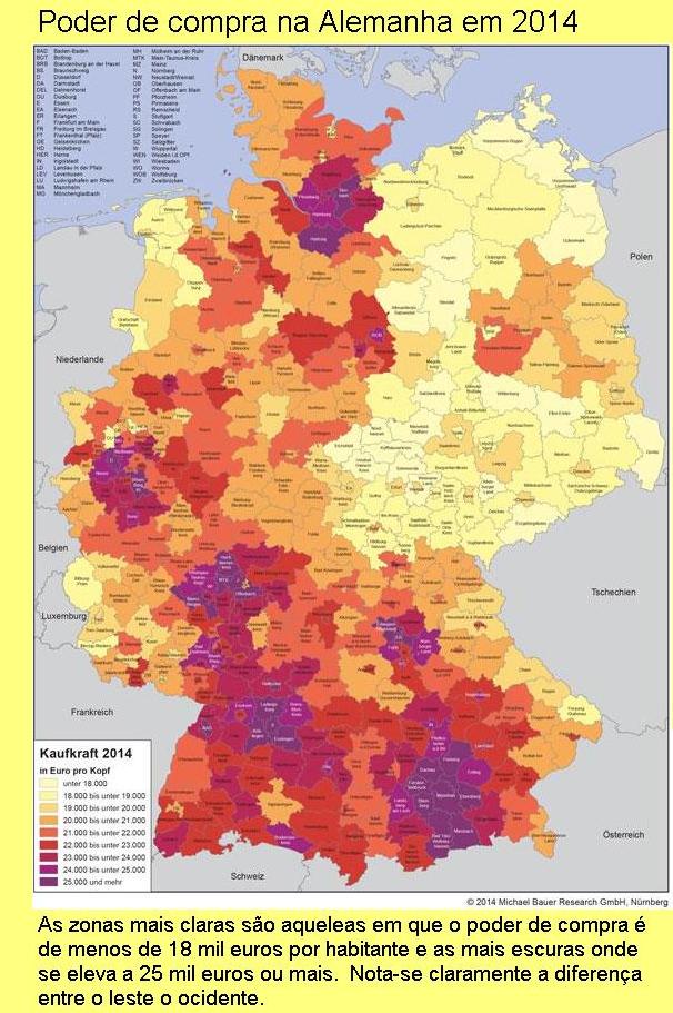 Poder de compra na Alemanha em 2014.
