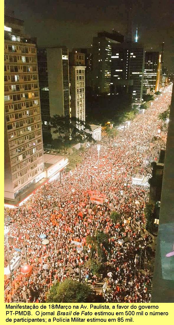 Manifestao na Av. Paulista, em S.Paulo.
