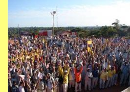 Greve dos pe�es do Jirau.