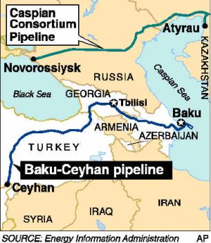 Oleoduto Baku-Ceyhan.