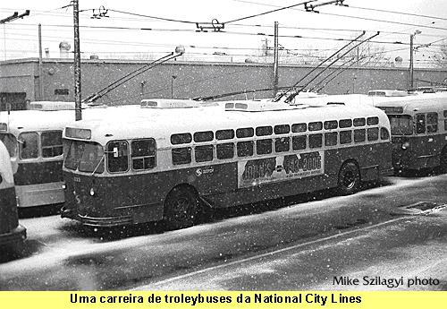 Carreira de troleybus da National City Lines.