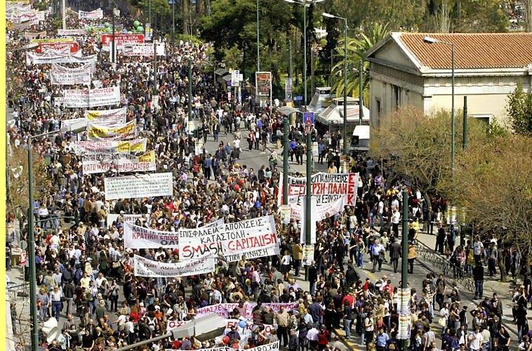 Manifestação em Atenas, 02/Abril/2009.