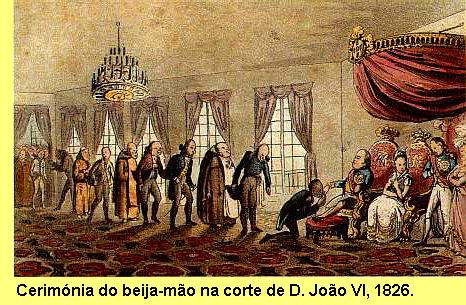 O beija-mão na corte.