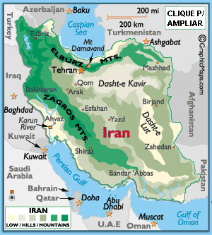 Mapa do Irão.