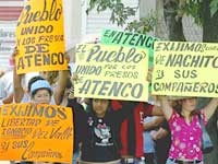 Manifesta��o em Texcoco.