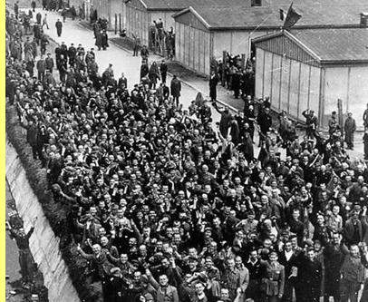 Liberta��o dos sobreviventes do campo de concentra��o de Dachau.