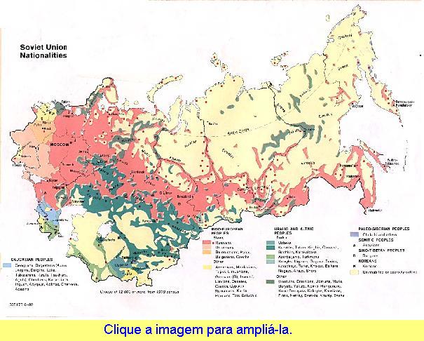 As nacionalidades na URSS.