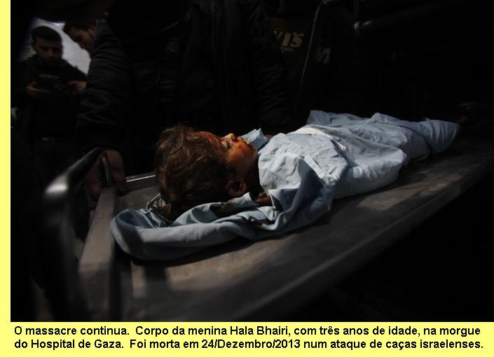 Criana assassinada pela aviao israelense.
