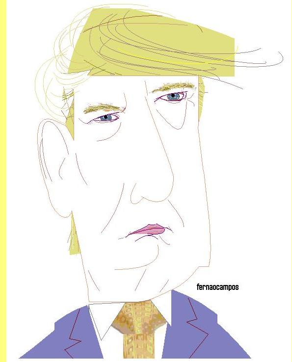 Donald Trump, cartoon de Fern�o Campos