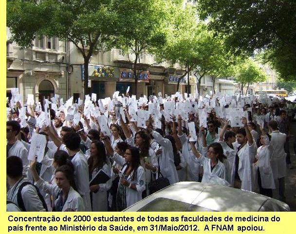 Protesto frente ao Ministrio da Sade.