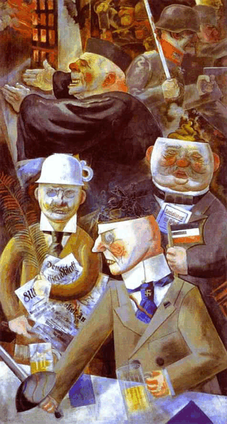 'Pilares da sociedade', George Grosz, 1926.