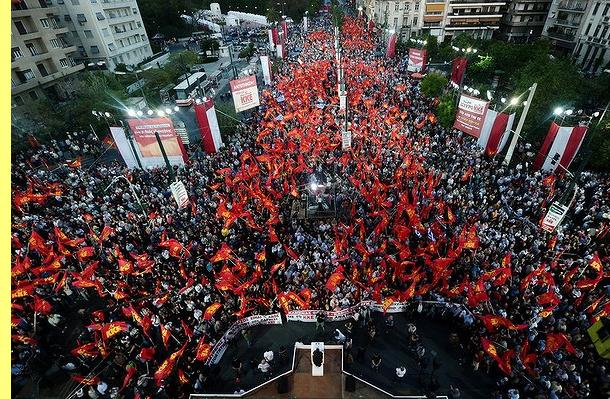 Maniestao do KKE em Atenas.