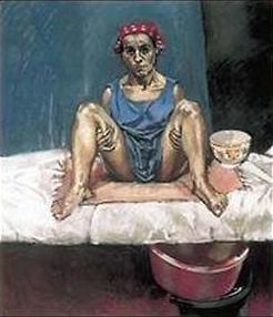 Quadro de Paula Rego, s�rie sobre o aborto.