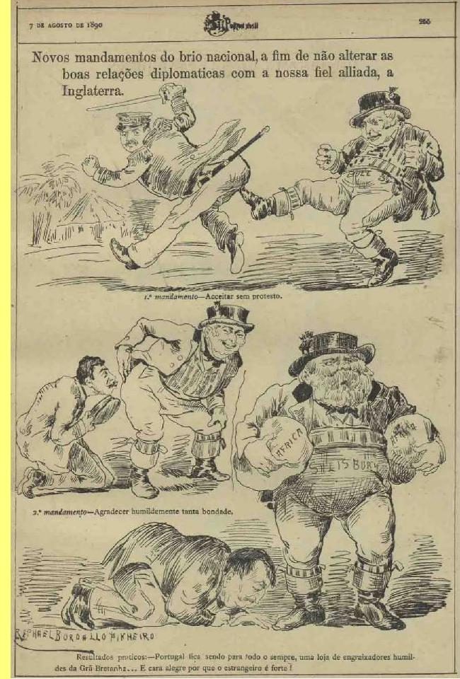 O ultimatum ingls de 1890 visto por Rafael Bordalo Pinheiro.