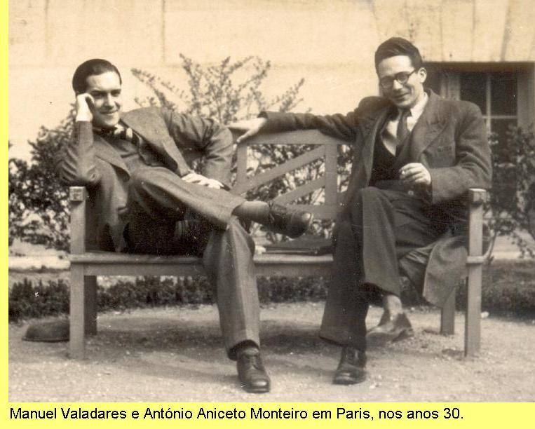 O fsico Manuel Valadares com Aniceto Monteiro, nos anos 30.