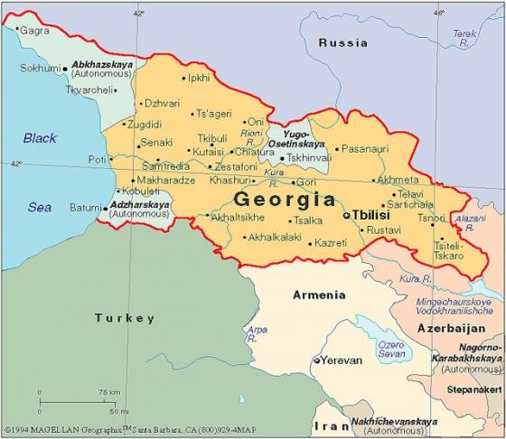 A Geórgia e as repúblicas indeendentes de facto.