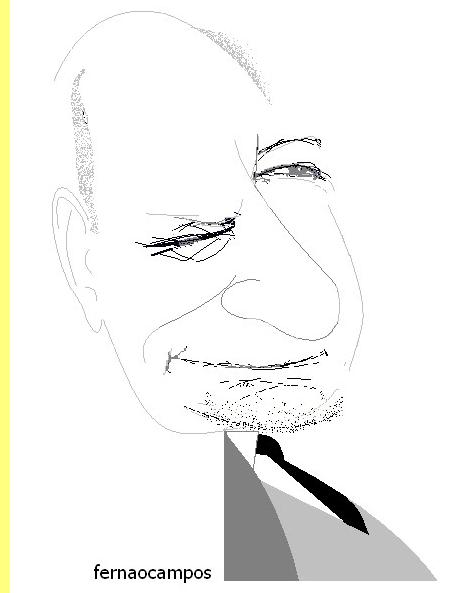 Medina Carreira, cartoon de Ferno Campos.