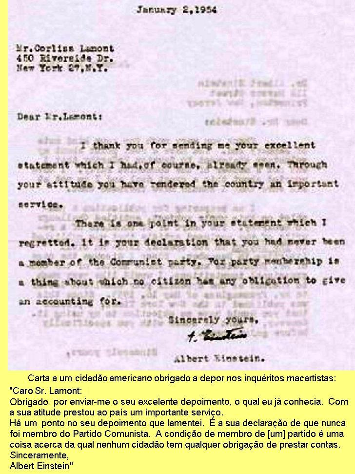 Carta a Corliss Lamont.
