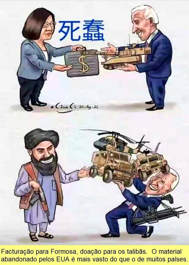 Biden vende para Formosa mas doa para o Talibã.