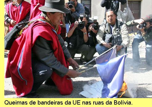 Queima de bandeira da UE.