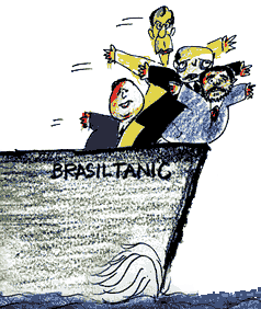 Cartoon da revista 'Caros Amigos'
