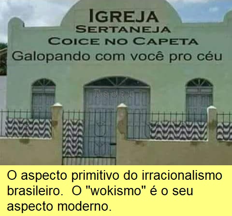 O irracionalismo brasileiro atinge aspectos caricatos.