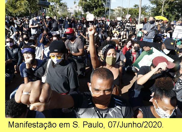 Manifesta��o em S. Paulo, 07/Junho/20.