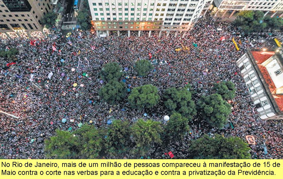 Manifesta��o no Rio de Janeiro em 15/Maio/2019.