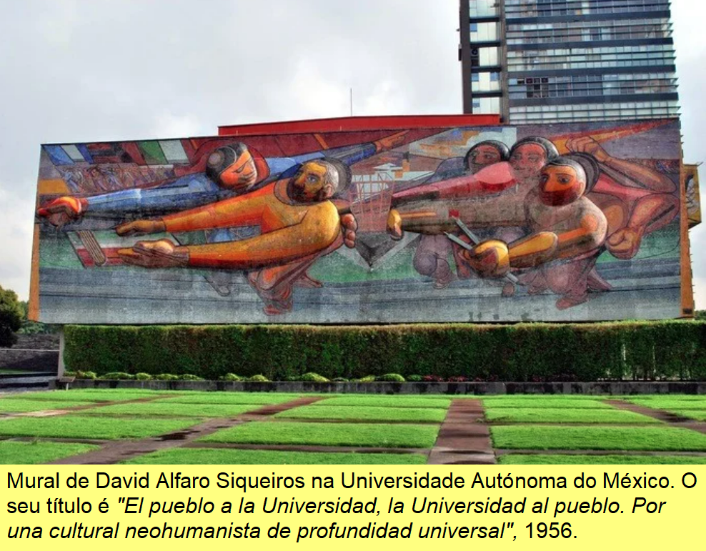 Mural de Siqueiros na UNAM.