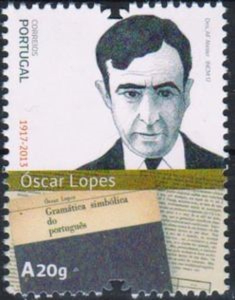 Selo em homenagem a Òscar Lopes.