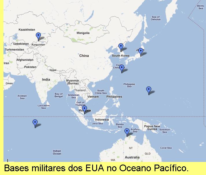 Bases militares dos EUA no Pac�fico.