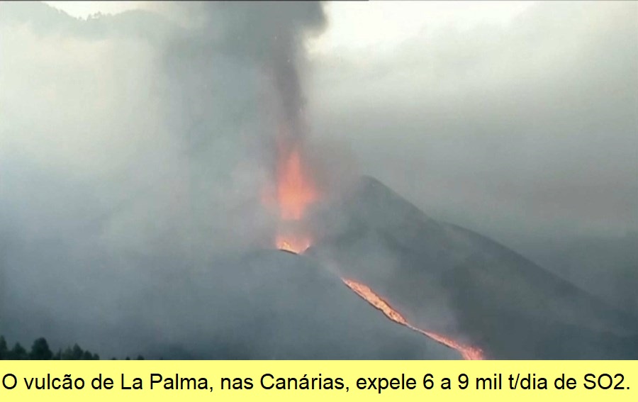 Vulcão de La Palma, nas ilhas Canárias.