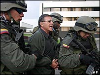 Ricardo Gonzalez, ao chegar sequestrado a Cucuta.