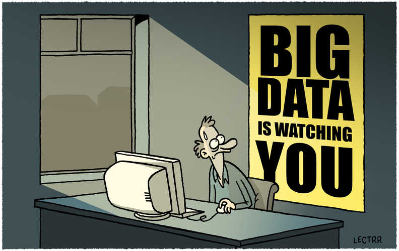 Big Data, cartoon.