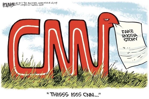 Cartoon, fake news.
