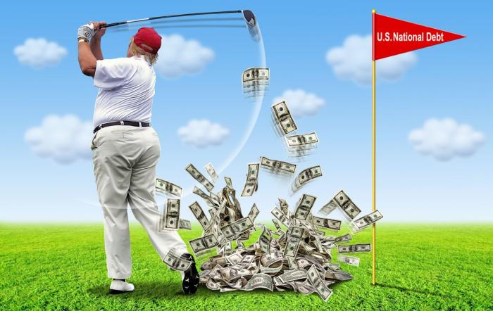 Trump no golfe.