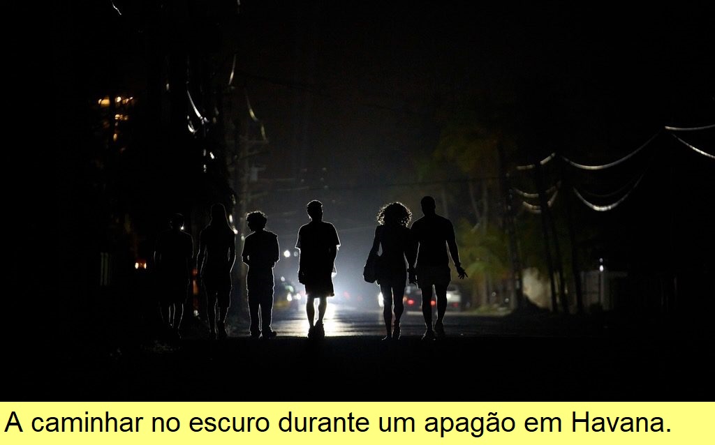 Apagão em Havana.