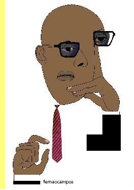 Abebe Selassie, cartoon de Fern�o Campos.