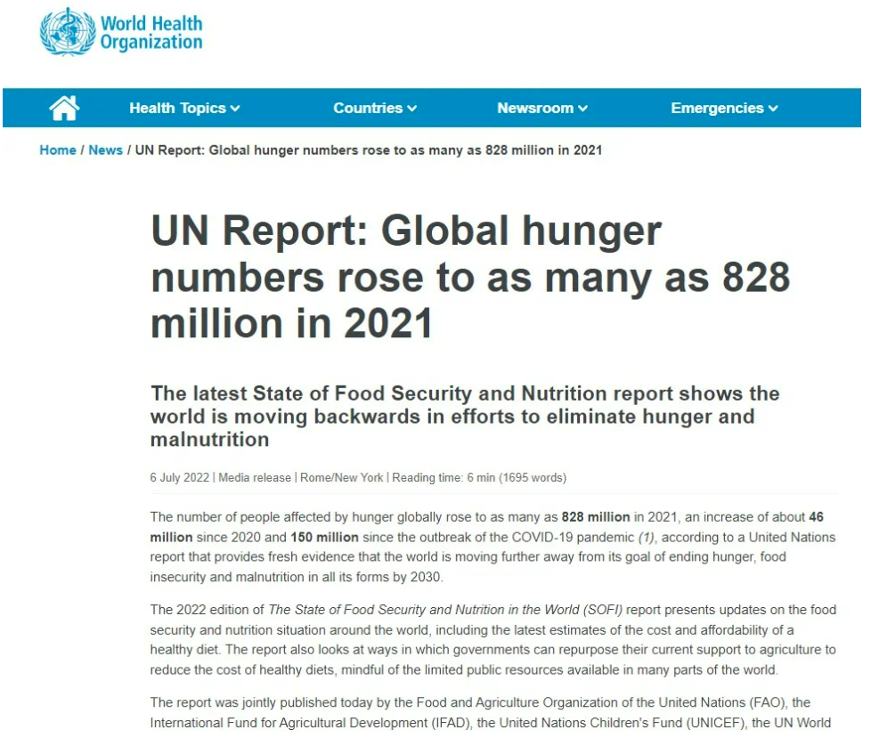 Relatório da ONU.