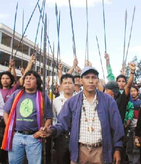Manifesta��o em Quito.