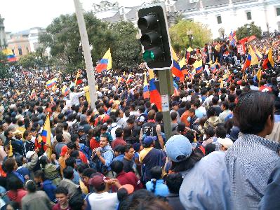 Tomada do Pal�cio Presidencial, 20/Abr/05. Clique para ampliar.