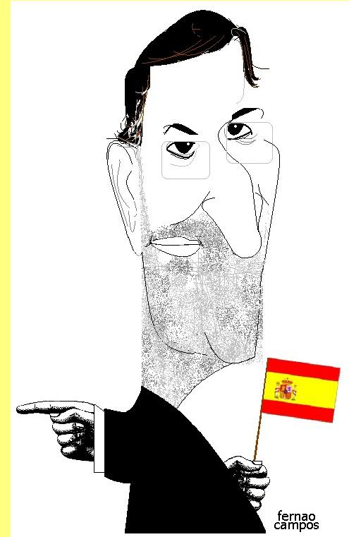Rajoy, cartoon de Fern�o Campos.