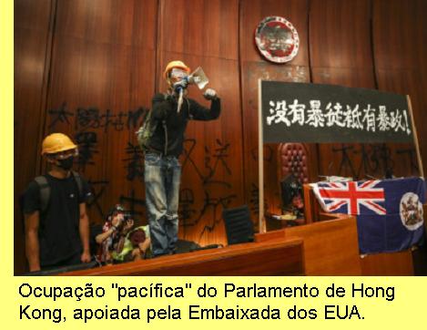 Ocupa��o do Parlamento de Hong Kong.