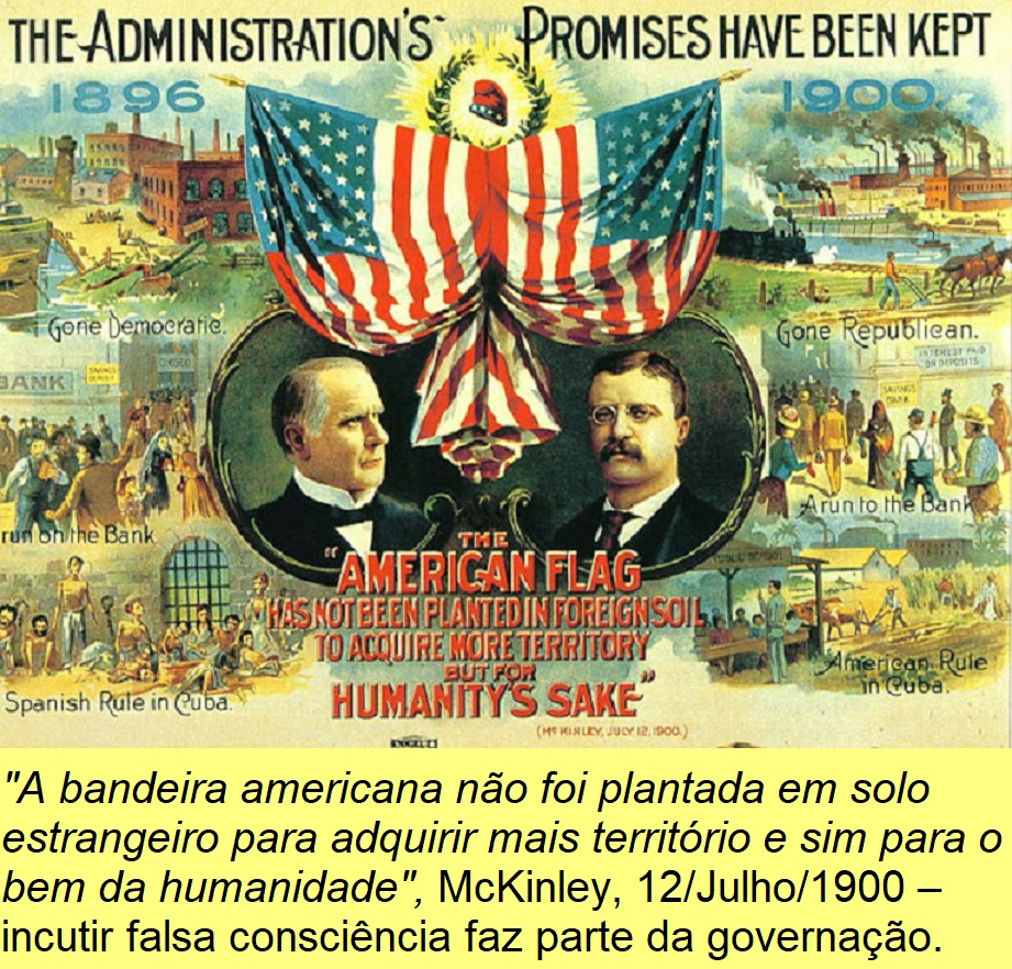 Cartaz de louvação a McKinley.