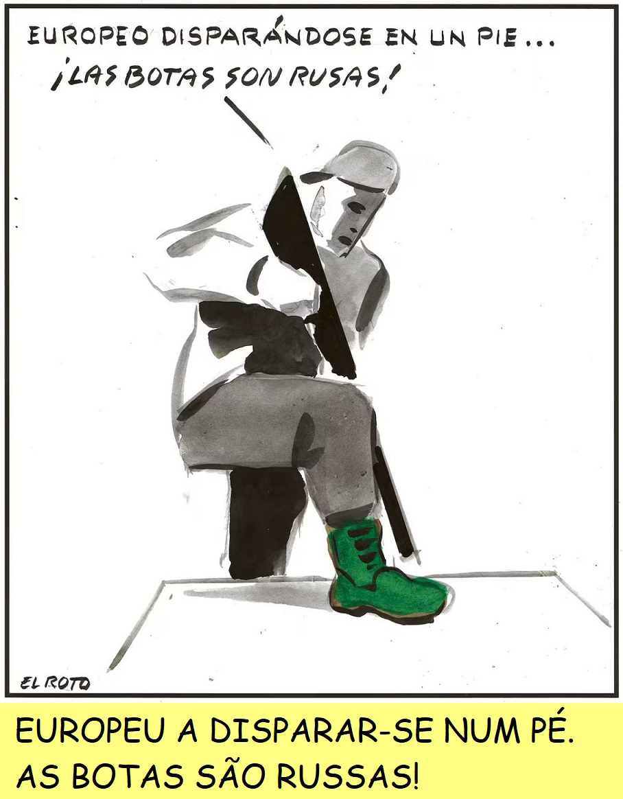 Botas russas, cartoon de El Roto.