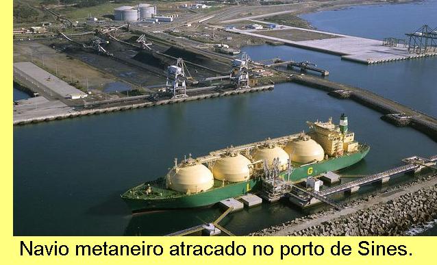 Navio metaneiro para o transporte de GNL.