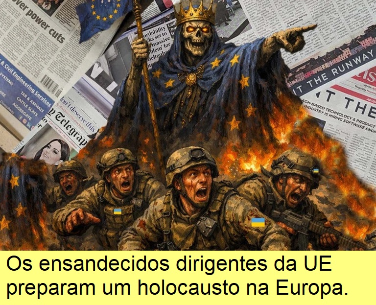 Para a guerra, cartoon.
