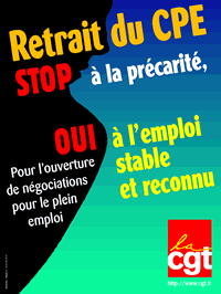 Cartaz da CGT francesa.