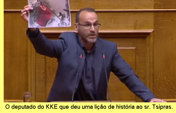 Foto deixada na mesa do sr. Tsipras.